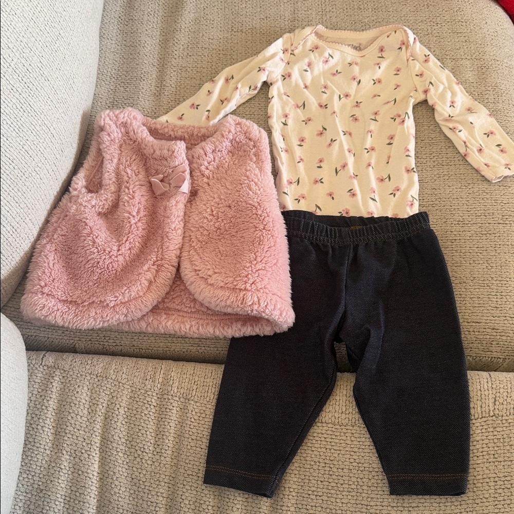 Carter's Denim Look Baby Matching Set with vest